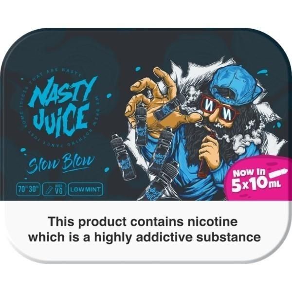 Slow Blow 3mg E-Liquid by Nasty Juice 5 x 10ml Multipack