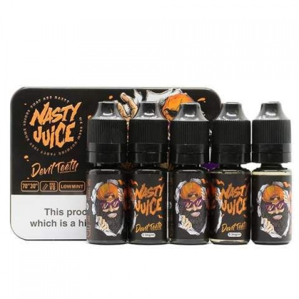 Devil Teeth 3mg E-Liquid by Nasty Juice 5 x 10ml Multipack