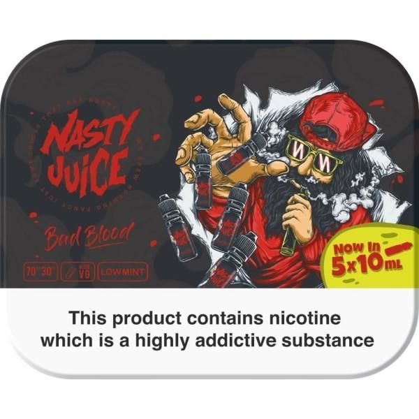 Bad Blood 3mg E-Liquid by Nasty Juice 5 x 10ml Multipack