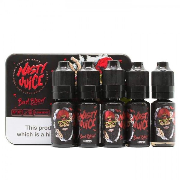 Bad Blood 3mg E-Liquid by Nasty Juice 5 x 10ml Multipack
