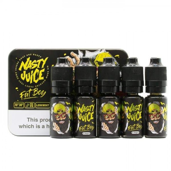 Fat Boy 3mg E-Liquid by Nasty Juice 5 x 10ml Multipack