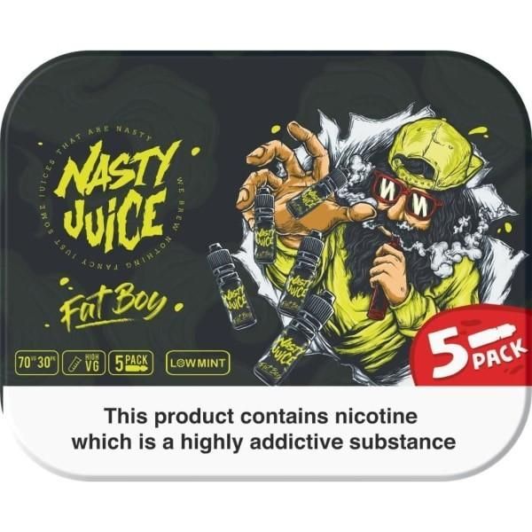 Fat Boy 3mg E-Liquid by Nasty Juice 5 x 10ml Multipack