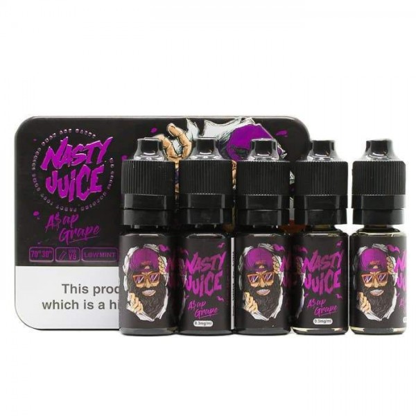 ASAP Grape 3mg E-Liquid by Nasty Juice 5 x 10ml Multipack