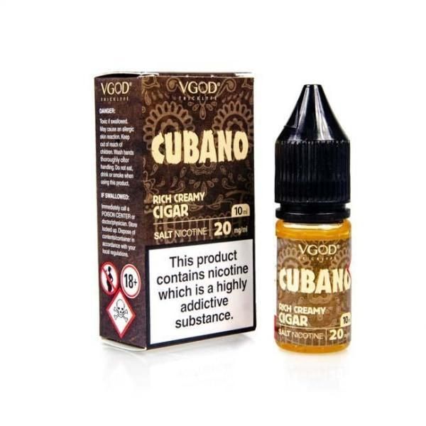 Cubano Silver 20mg Nic Salt E-Liquid by VGOD 10ml