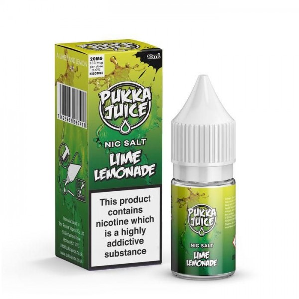 Lime Lemonade by Pukka Juice Nic Salt E-Liquid 10ml