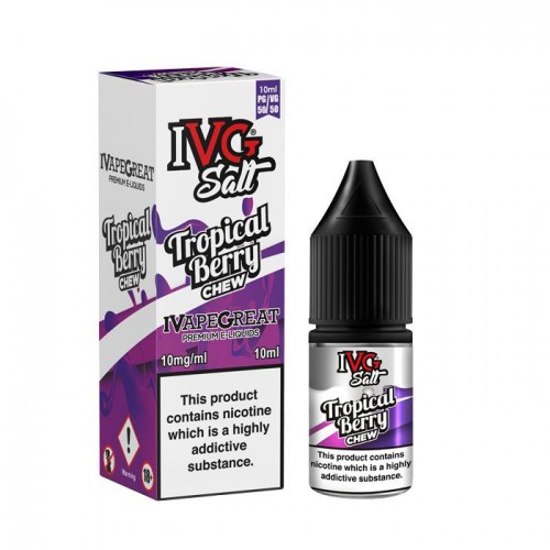 Tropical Berry Salt E-Liquid by IVG Chew 10ml